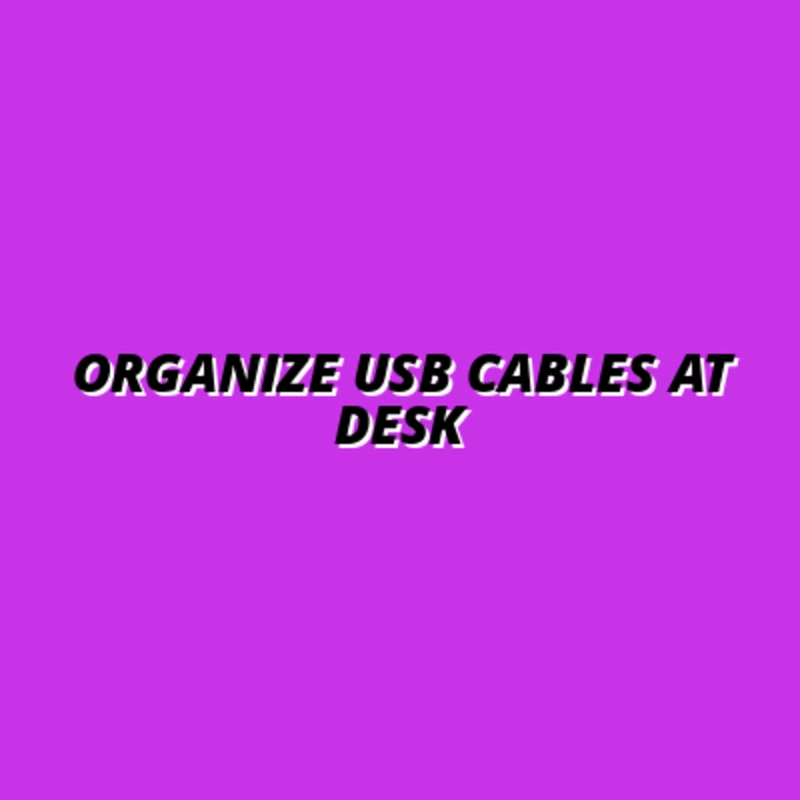 tips for managing USB cables at a standing desk